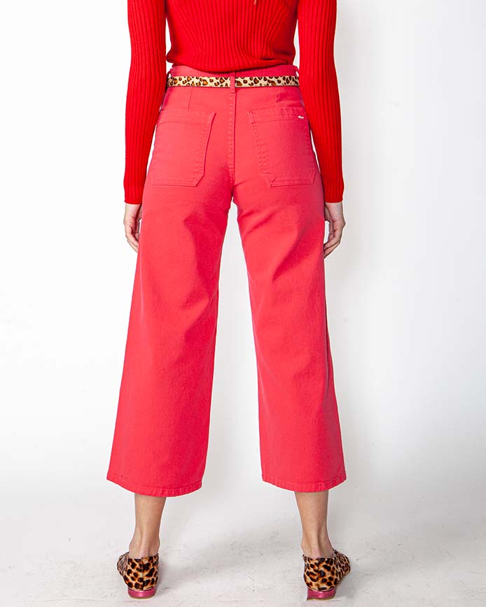 Jeans culotte fucsia