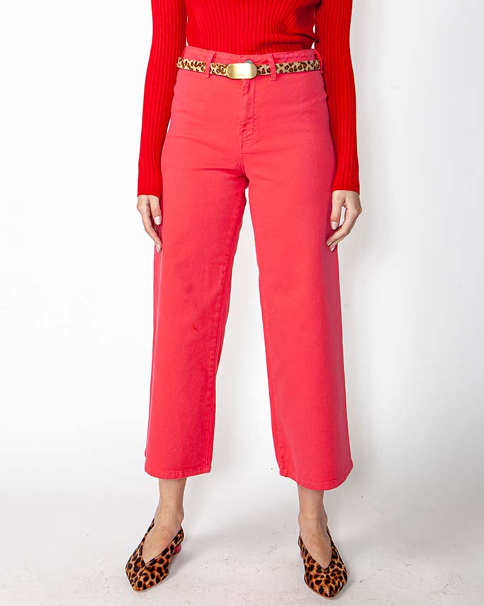 Jeans culotte fucsia