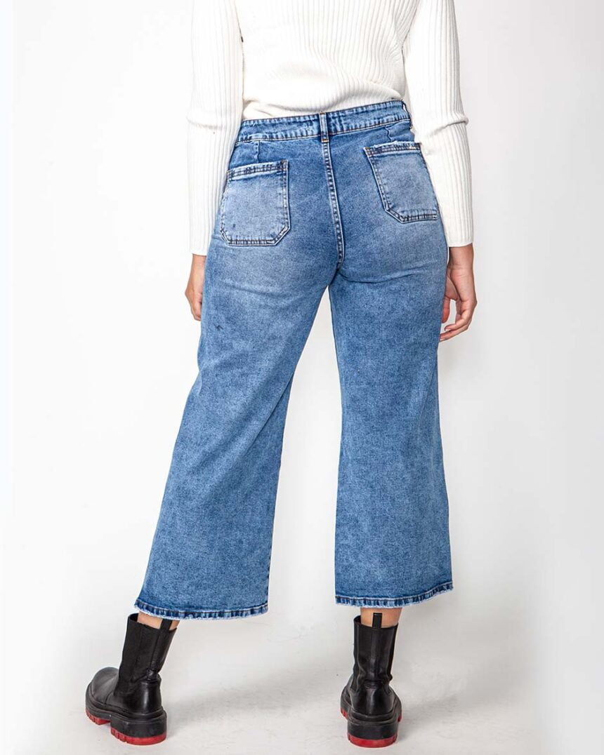 Jeans culotte distroyer