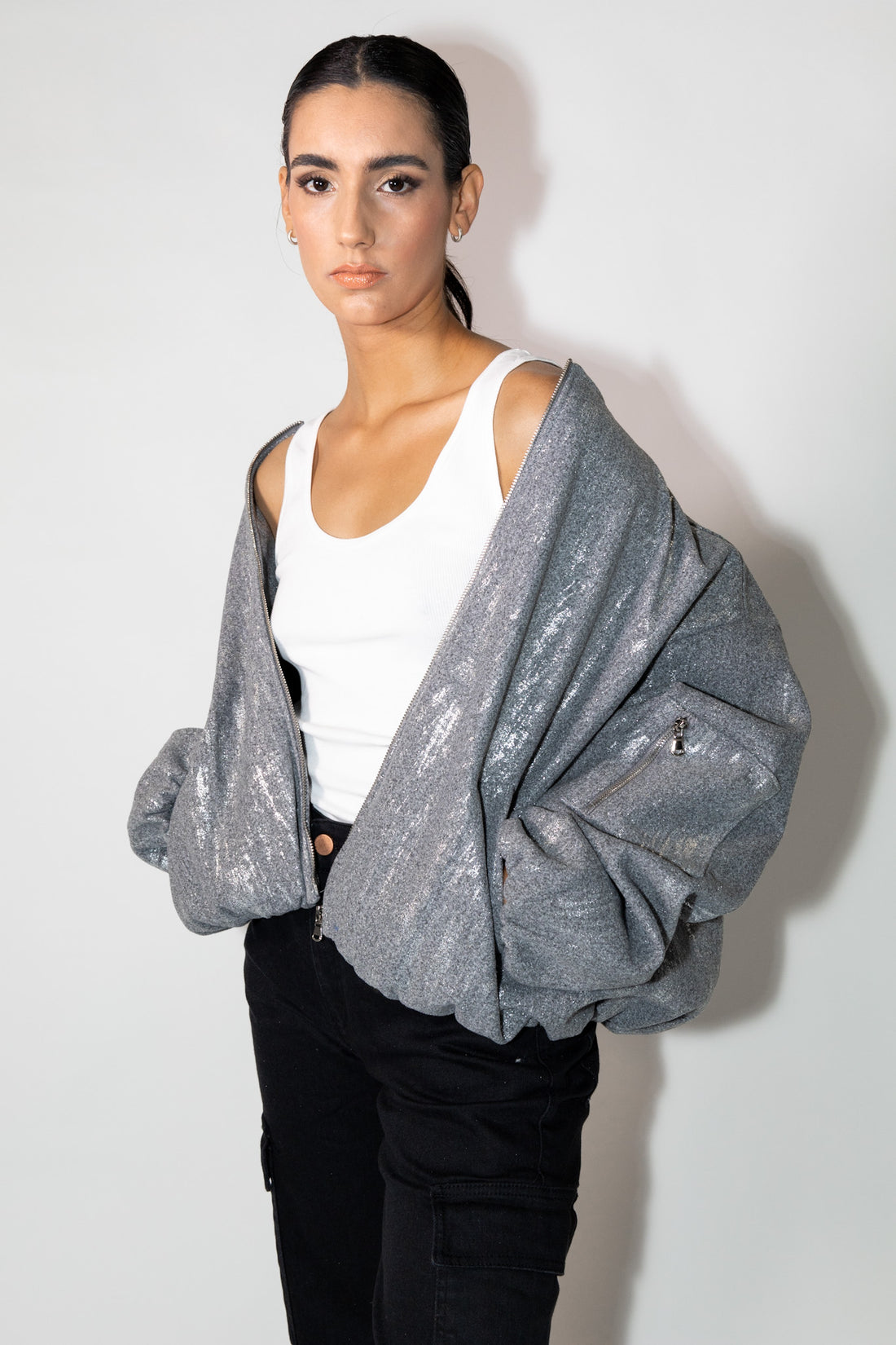 Chaqueta Bomber Folea Gris