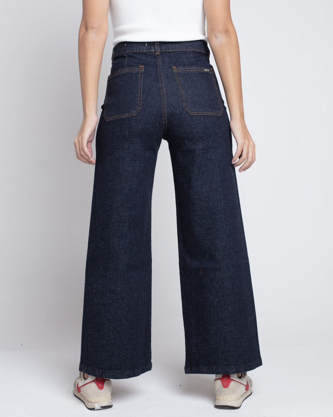 Jeans azul culotte raw