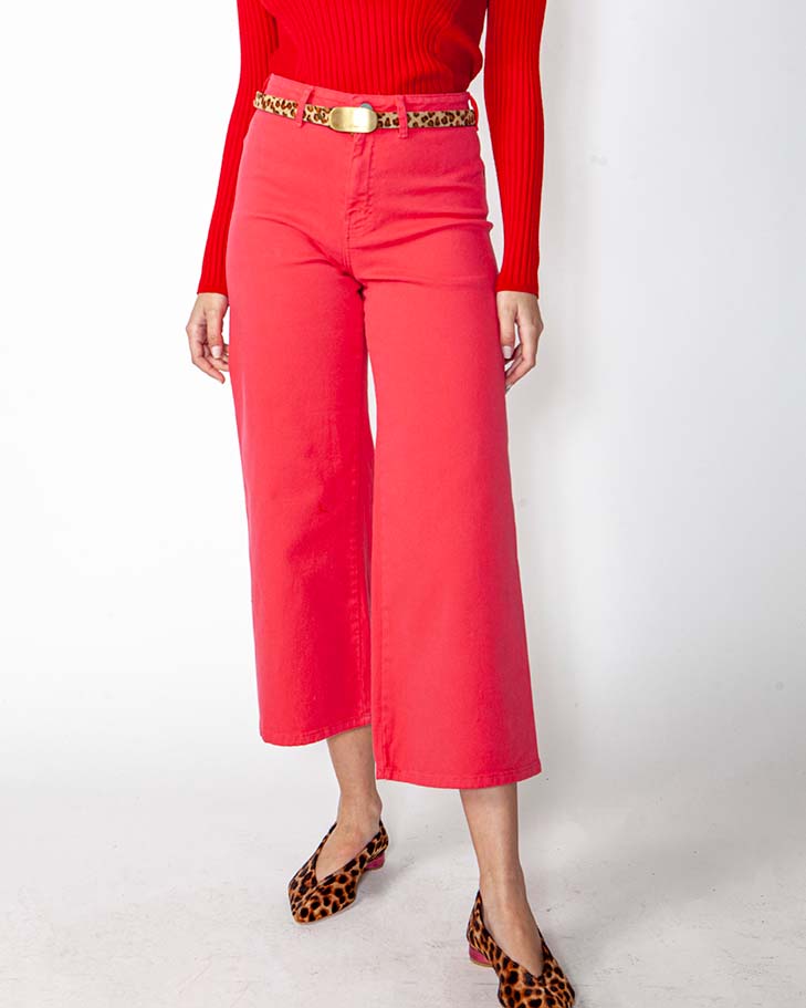 Jeans culotte fucsia