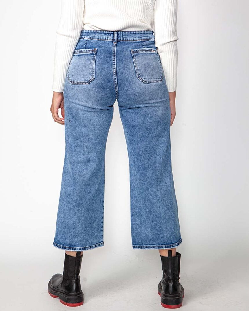 Jeans culotte distroyer