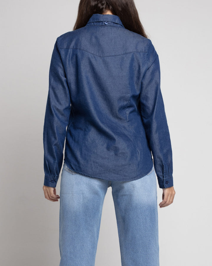 Blusa Denim Corbatin