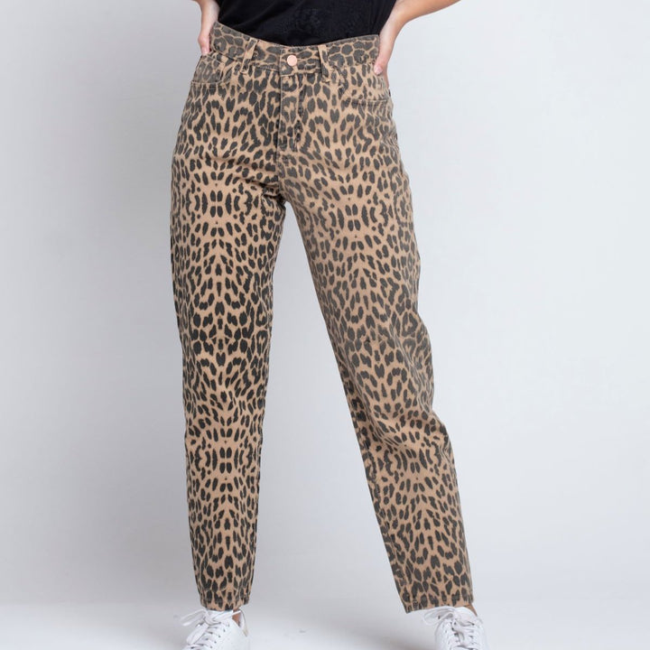 Jeans Mom Estampado Animal Print