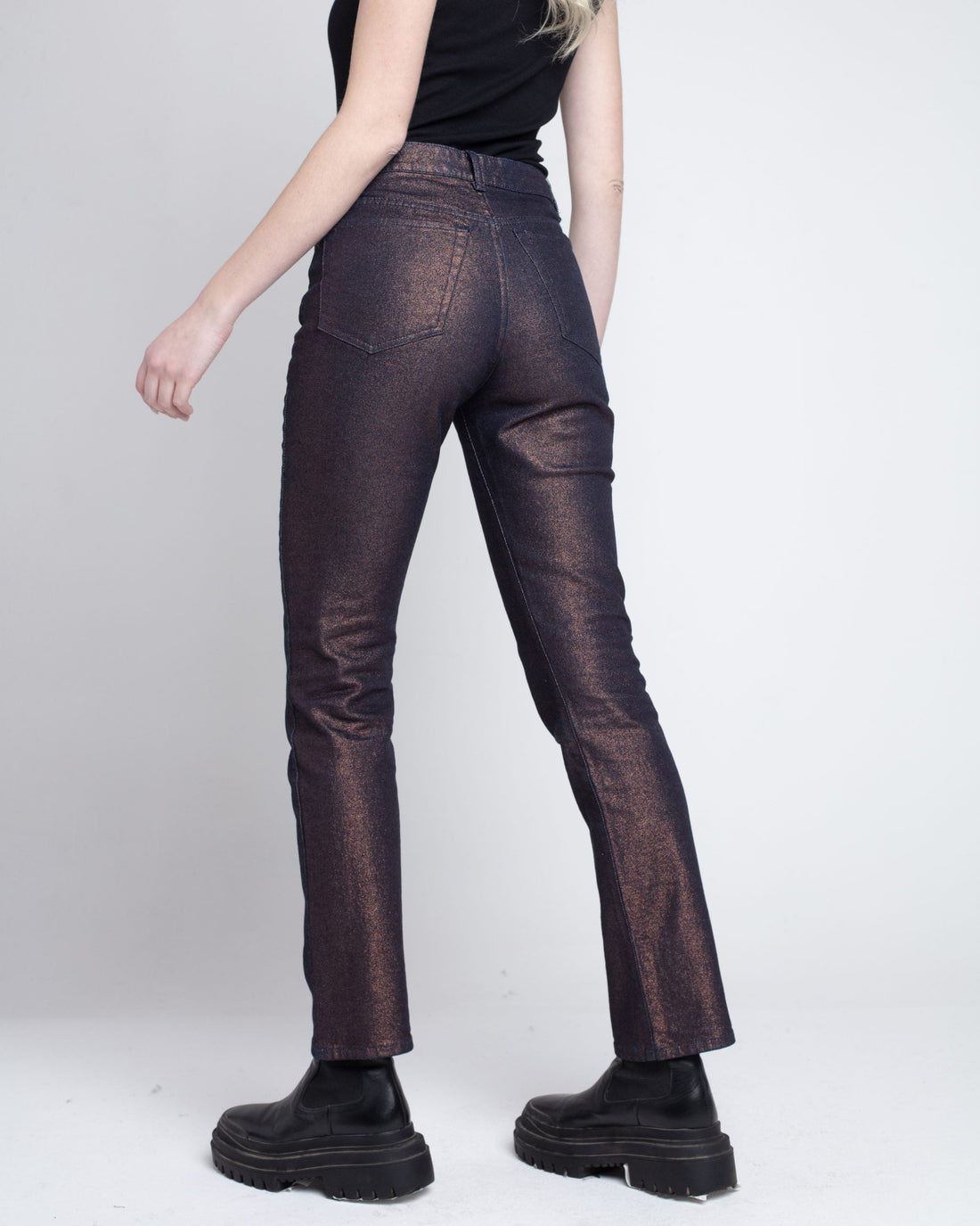 Jeans Metalizado Cobre Slim