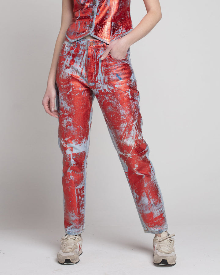 Jeans Ursula Dad Fit Folia Roja